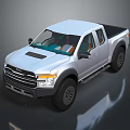 Sleek Silver Pickup Truck With Crew Cab And Off Road Wheels Design