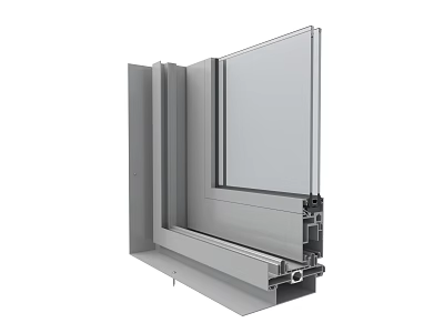Window Hardware Tools Metal Frame Structure With Detailed Glass Components 3d model