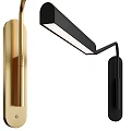 Modern Wall Lamps With Black Gold White Colors And Flexible Arm Design For Home Decor