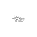 Modern Artistic Chandelier With Irregular Metallic Shapes And Glossy Surface Design