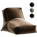 Comfortable Velvet Bean Bag Chair With Brown Black Gray Color Options For Cozy Living Room