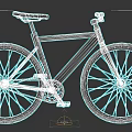 Modern Teal Bicycle With Sleek Frame Black Seat And White Wheels