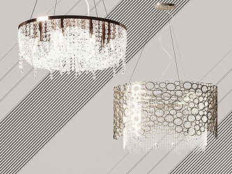 Modern crystal chandelier 3d model