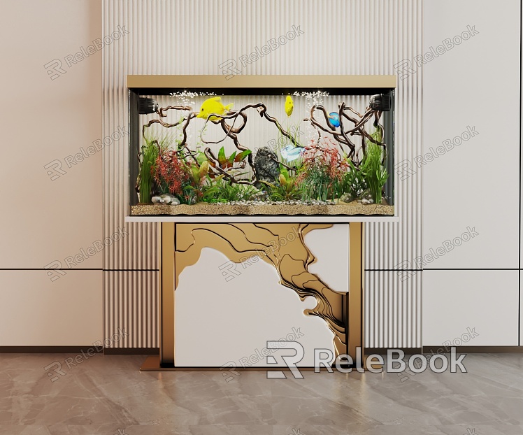 Modern Fish Tank Glass Fish Tank Aquarium Display Cabinet Side Cabinet model