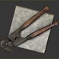 Pipe pliers vise bench vise wrench tool hardware tool processing tool furniture 3d model