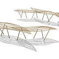 Modern gallery structure 3d model