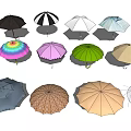 Assorted Colorful Umbrellas in Various Styles for Daily Living Essentials