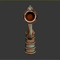 Steampunk Copper Red Gun With Metallic Barrel Rustic Grip And Control Panel