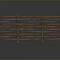 Natural Bamboo Fence Structure With Woven Design And Rustic Garden Appeal