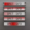 Modern Commercial Signage Equipment With Multiple Wall Mounted OPET SAFD Displays