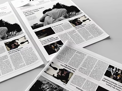 Magazine Pages Featuring Text Columns Photos and Editorial Layout Design 3d model