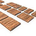 Wooden Stone Panels With Natural Texture And Various Sizes Arrangement