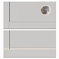 Light Gray Modern Background Wall With Round Textured Moon Decoration 3d model