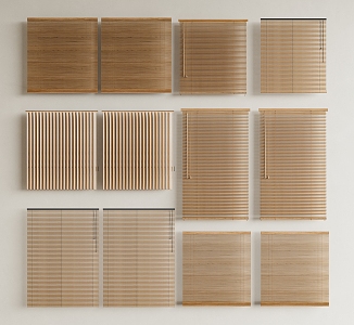 Bamboo blinds Roller blinds Venetian blinds Blinds Vertical blinds 3d model