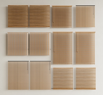 Bamboo blinds Roller blinds Venetian blinds Blinds Vertical blinds 3d model