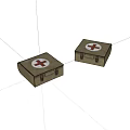 Portable Brown First Aid Kits With Red Cross Symbols For Emergency Preparedness