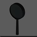 Black Magnifying Glass Daily Life Item with Round Lens and Handle for Everyday Use