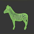 Zebra Standing With Distinct Black And White Stripes On Neutral Background