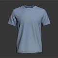 Light Blue Short Sleeve Casual Cotton T Shirt For Daily Wear