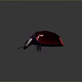 Vibrant Red And Purple Ladybug With Spotted Shell And Purple Legs Design