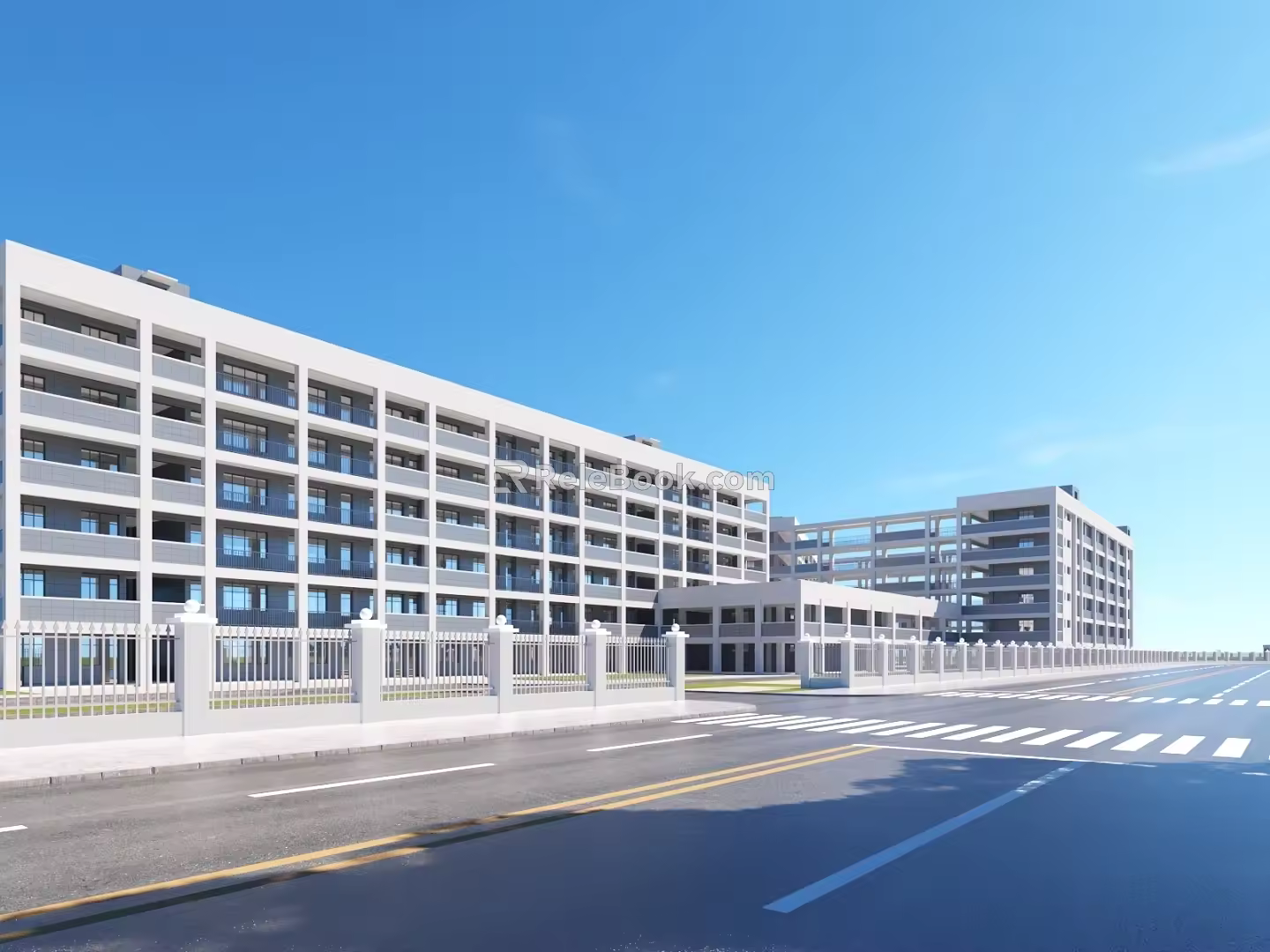 Modern School Teaching Building Dormitory Building Kindergarten Building Factory Building Automobile Multi-storey House Library Art Museum Modern Office Building 3d model