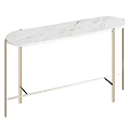 Modern Console Table With Black Marble Top And Gold Metal Frame 3d model