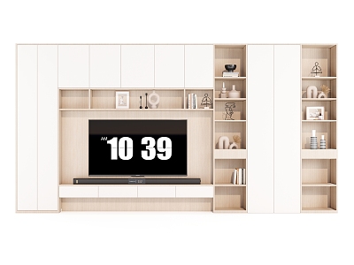 Modern TV Background Cabinet Simple TV Wall Cabinet model