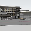 New Chinese style other small public built SU model 3d model