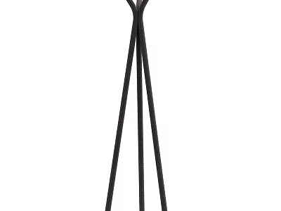 Black Floor Standing Clothes Hanger With Tripod Design And Modern Home Style 3d model