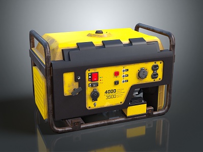 Industrial LOFT generator gasoline generator 3d model