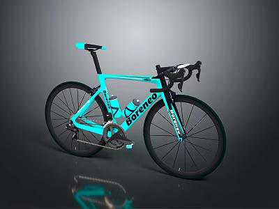 Turquoise Basso Road Bike With Sleek Frame Carbon Fiber Wheels And Modern Design 3d model