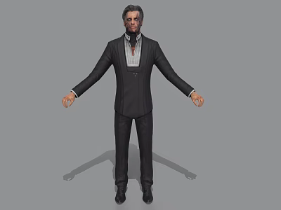 Modern Character Man Infected Virus Zombie Walking Dead Character Male Character Suit Infected Man 3d model