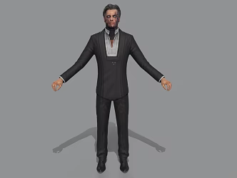 Modern Character Man Infected Virus Zombie Walking Dead Character Male Character Suit Infected Man 3d model