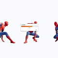 Spider Man Game and Movie Character With Various Dynamic Action Poses