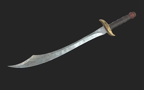 Modern Scimitar Sword 3d model