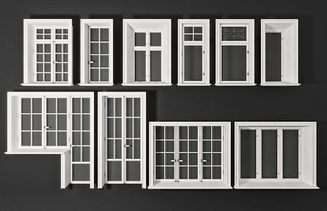 Modern casement window 3d model