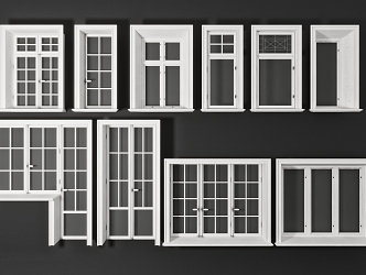 Modern casement window 3d model