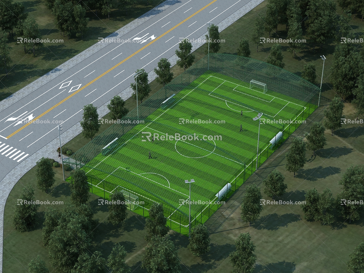 football field 3d model