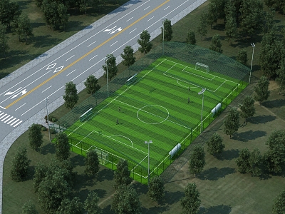 football field 3d model