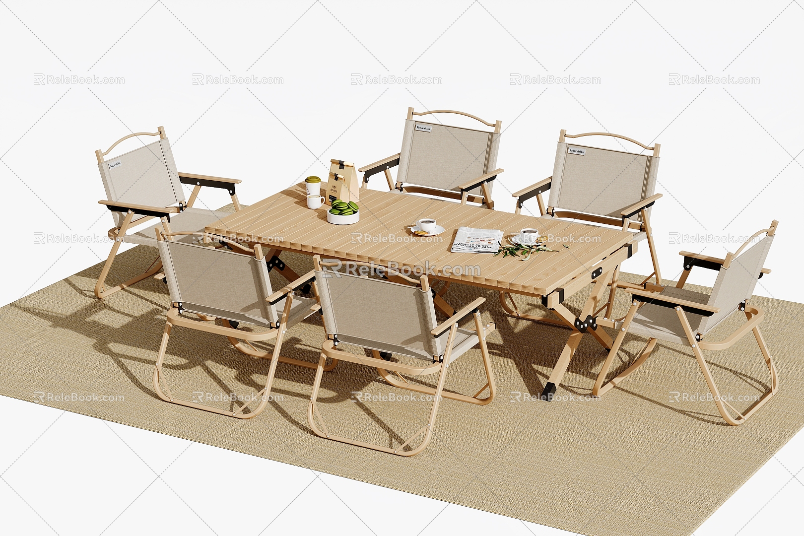 Outdoor tables and chairs 3d model