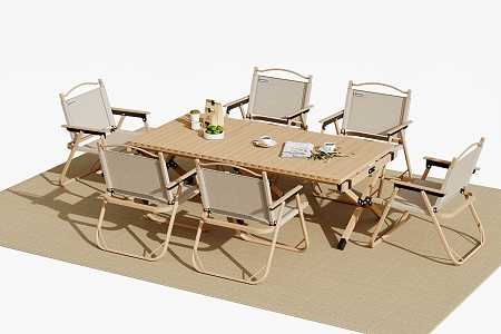 Outdoor tables and chairs 3d model