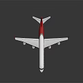 Modern Passenger Plane With Red And White Livery And Four Engines Design