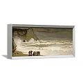 Scenic Landscape Painting Featuring Green Meadow Trees People And Distant Architecture
