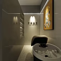 Stylish Minimalist Hair Salon Interior Design With Comfortable Styling Chairs Large Mirrors And Storage Cabinets
