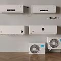 Efficient Wall Mounted Air Conditioners And Portable Fans With Modern Design For Home Cooling