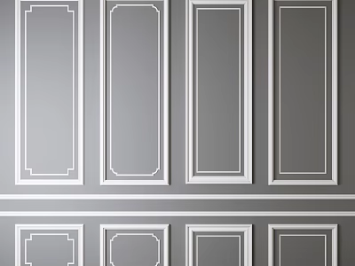 Gypsum Molding Decorative Wall Design With Various Styles And Elegant Patterns 3d model