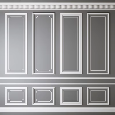 Gypsum Molding Decorative Wall Design With Various Styles And Elegant Patterns 3d model