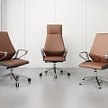 Modern Style Office Chair Executive Chair Conference Chair Leather Work Chair 3d model