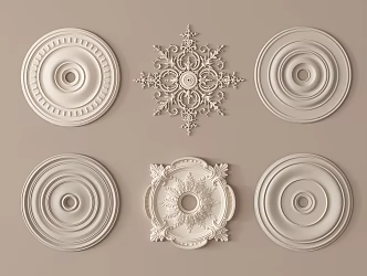 modern carved plaster carved 3d model