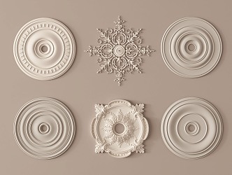 modern carved plaster carved 3d model